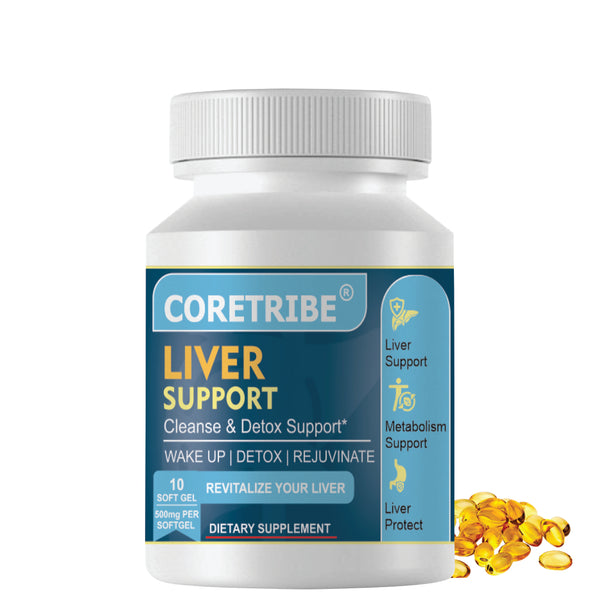Coretribe Ayurvedic Liver Detox & Cleanse Softgels with Arka Pushpa & Kshupa Swarasa Siddha Tila Taila | Healthcare Support for Liver Wellness, Digestive Health | 10 Count