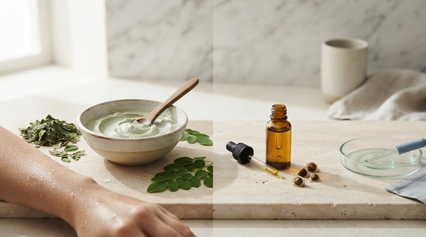 Moringa Oil and Face Masks for Skin Inflammation