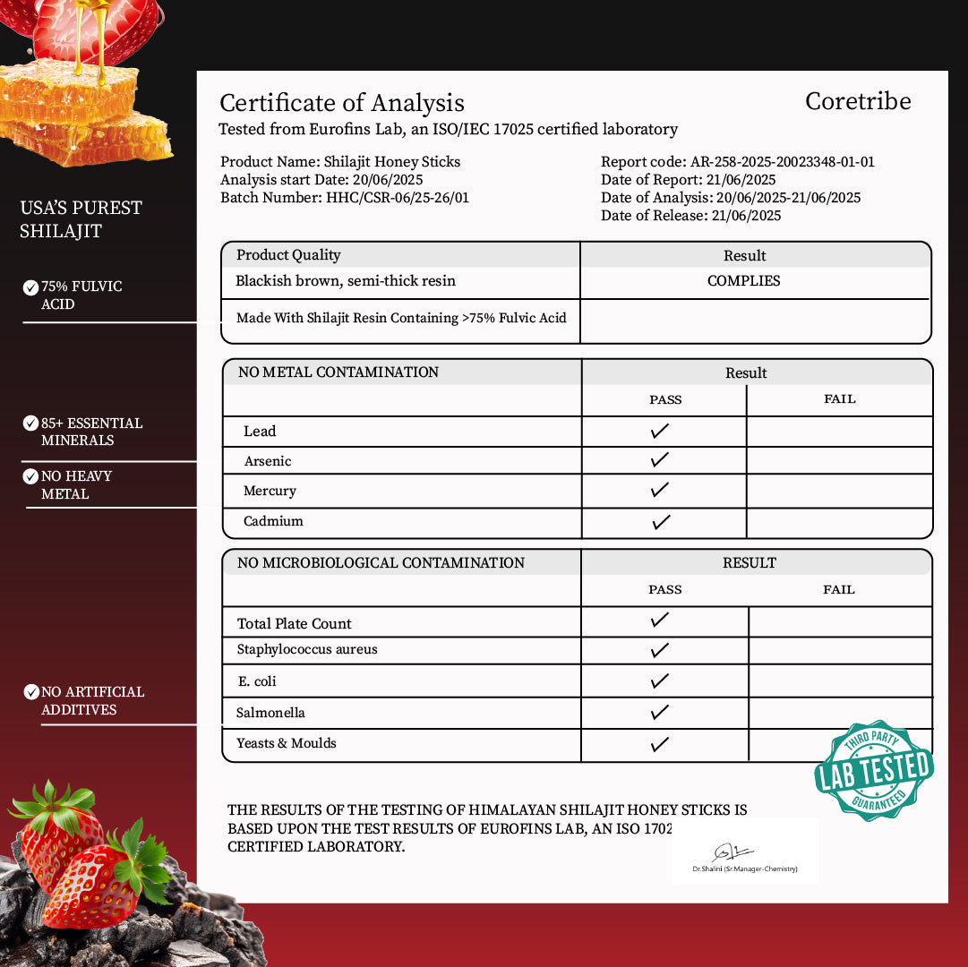 Coretribe® Shilajit Honey Sticks