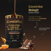 CoreTribe® Shilajit Bundle Pack of 3 – Pure Himalayan Shilajit Resin+Capsules + Honey Sticks for Daily Energy & Wellness