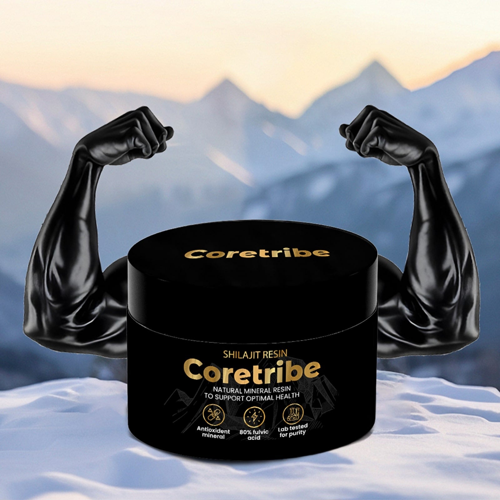 Shilajit Himalayan resin by Coretribe, boosting strength and endurance with pure Himalayan Shilajit to support optimal health.