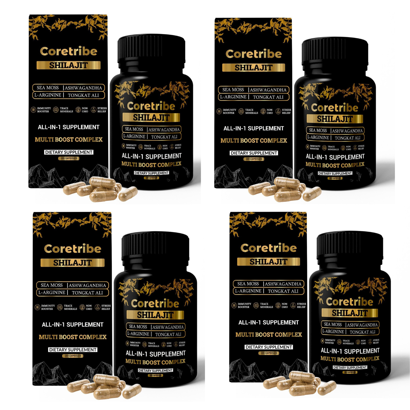 CoreTribe Shilajit Capsules with Sea Moss & Ashwagandha