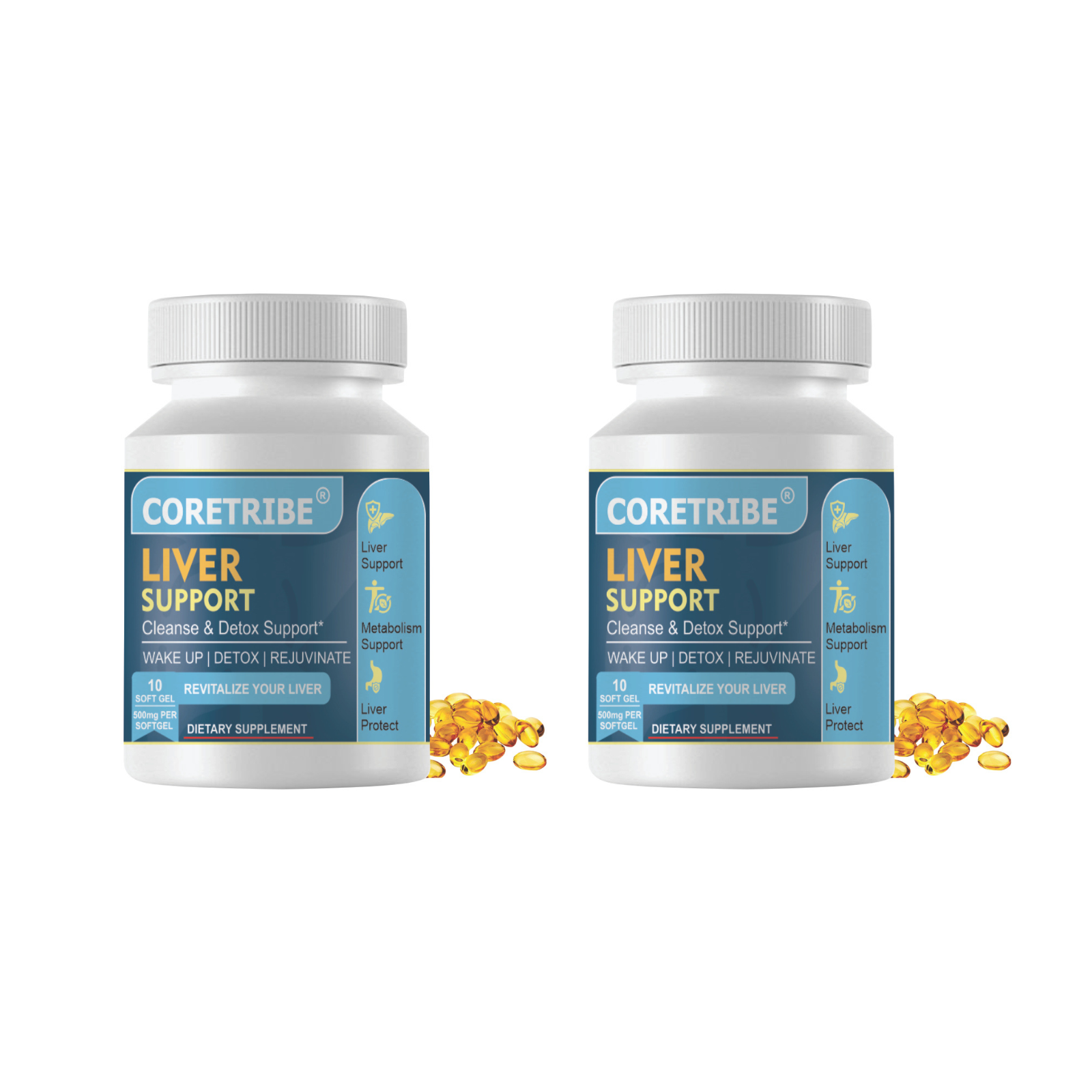 Coretribe Ayurvedic Liver Detox & Cleanse Softgels with Arka Pushpa & Kshupa Swarasa Siddha Tila Taila | Healthcare Support for Liver Wellness, Digestive Health | 10 Count