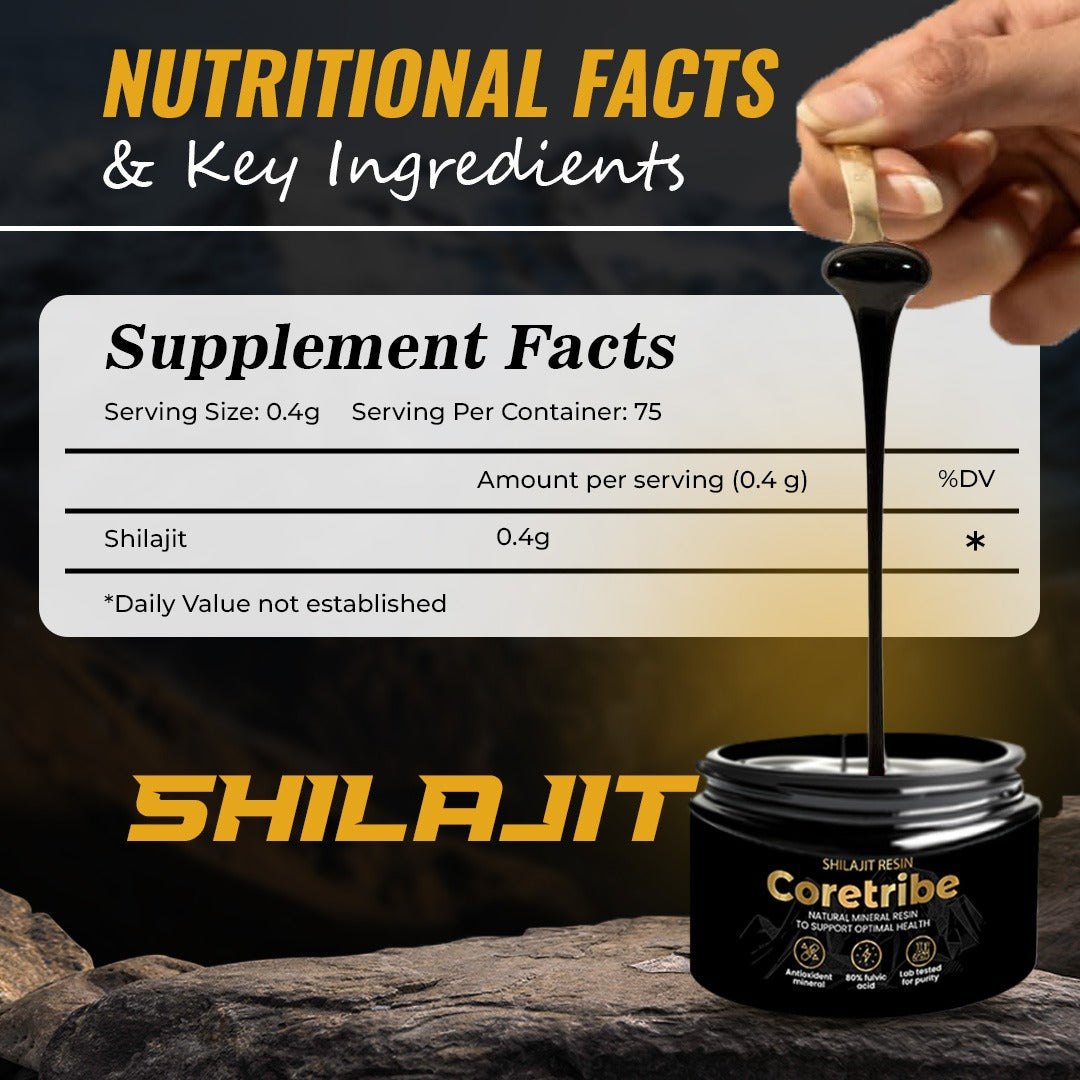 Coretribe ® Pure Himalayan Shilajit Resin 30g Pack