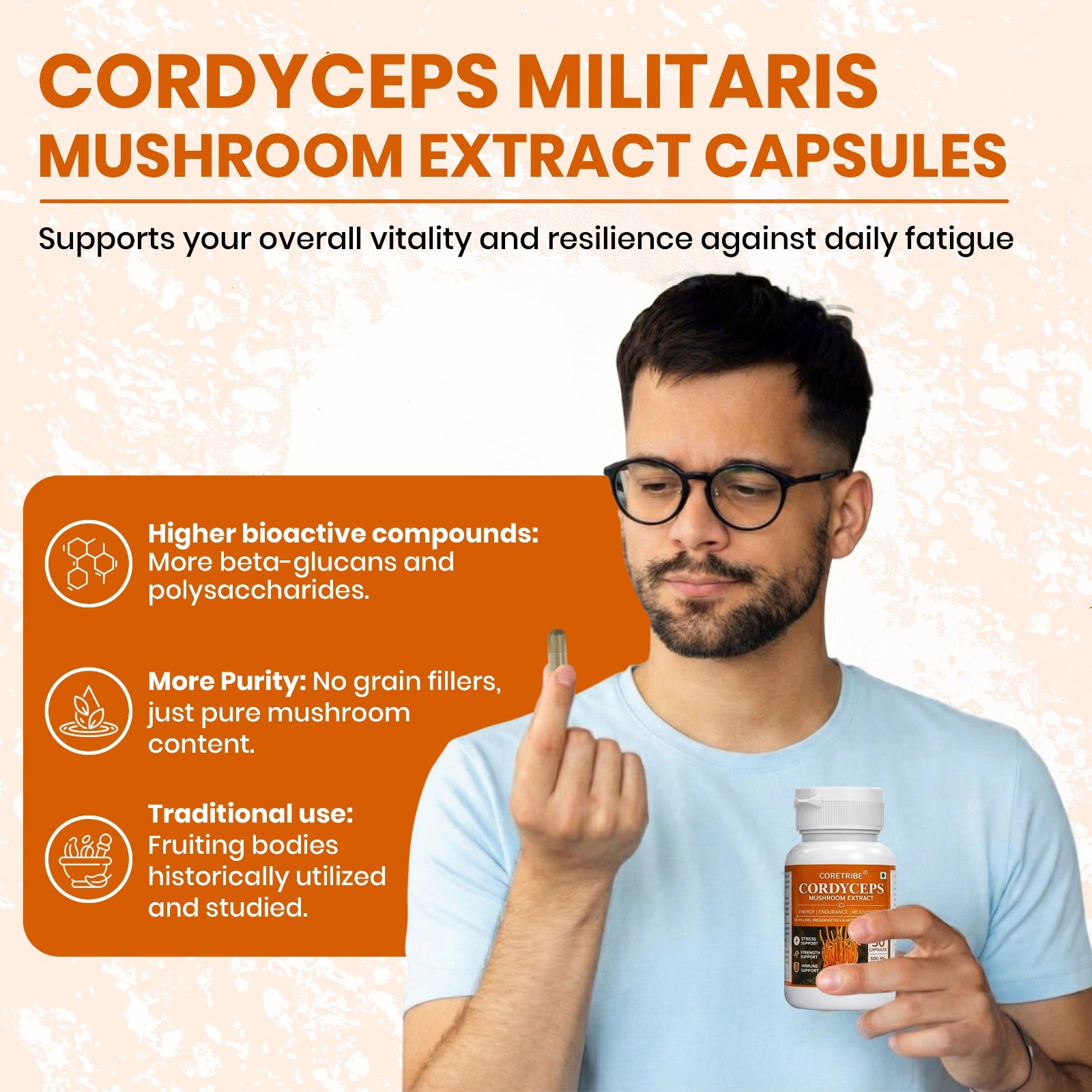 Coretribe® Cordyceps Militaris Mushroom Extract Capsules