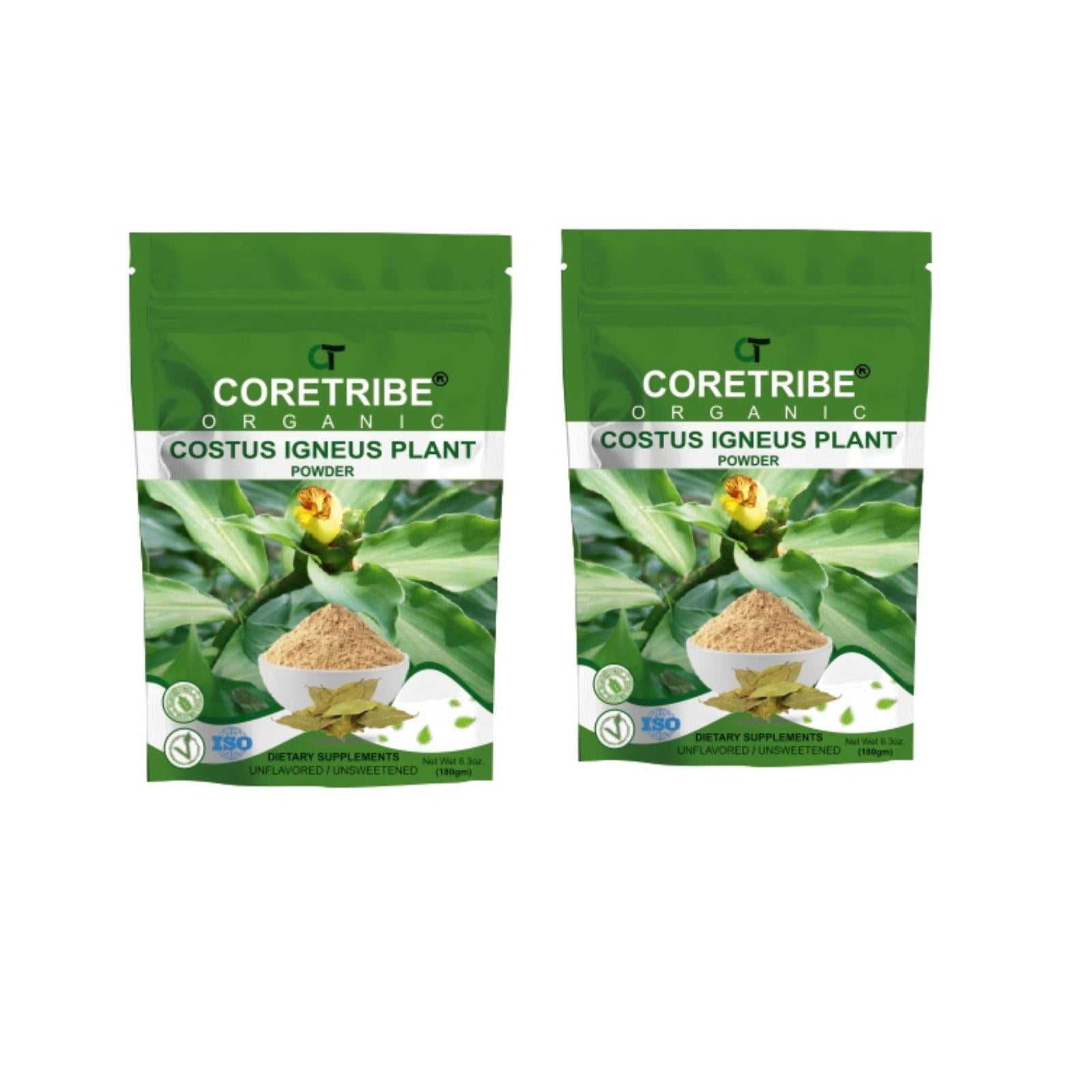 CoreTribe Costus Igneus Leaf Powder | 180g Pure Herbal Powder | Traditional Wellness Support | Non-GMO | Vegan